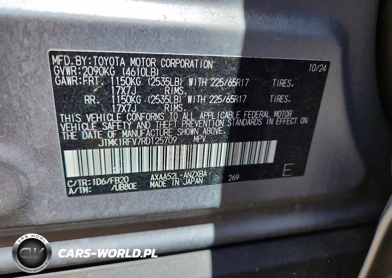 2024 Toyota Rav4 VIN:JTMK1RFV7RD125709 - 13