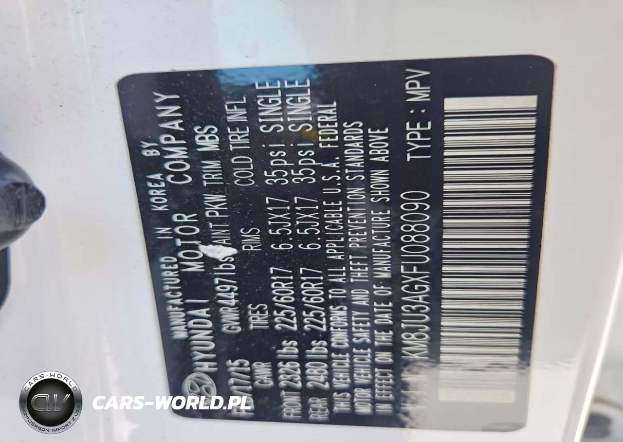 2015 Hyundai Tucson Se VIN:KM8JU3AGXFU088090 - 13