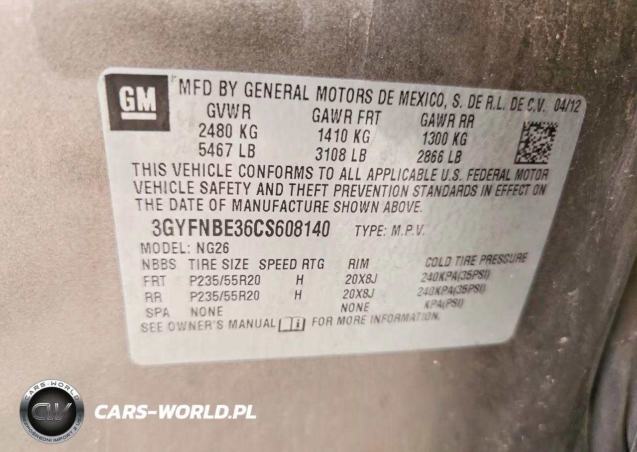 2012 Cadillac Srx Performance Collection VIN:3GYFNBE36CS608140 - 12