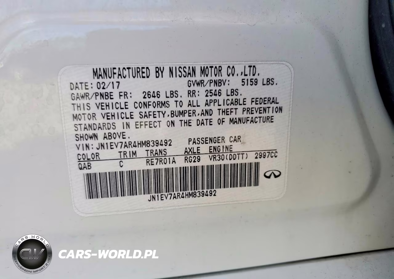 2017 Infiniti Q50 3.0T Premium VIN:JN1EV7AR4HM839492 - 12