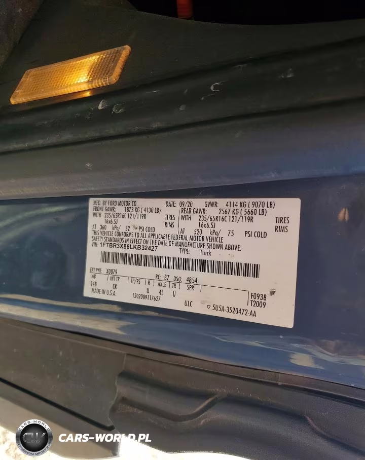 2020 Ford Transit 250 Delivery Van VIN:1FTBR3X88LKB32427 - 14