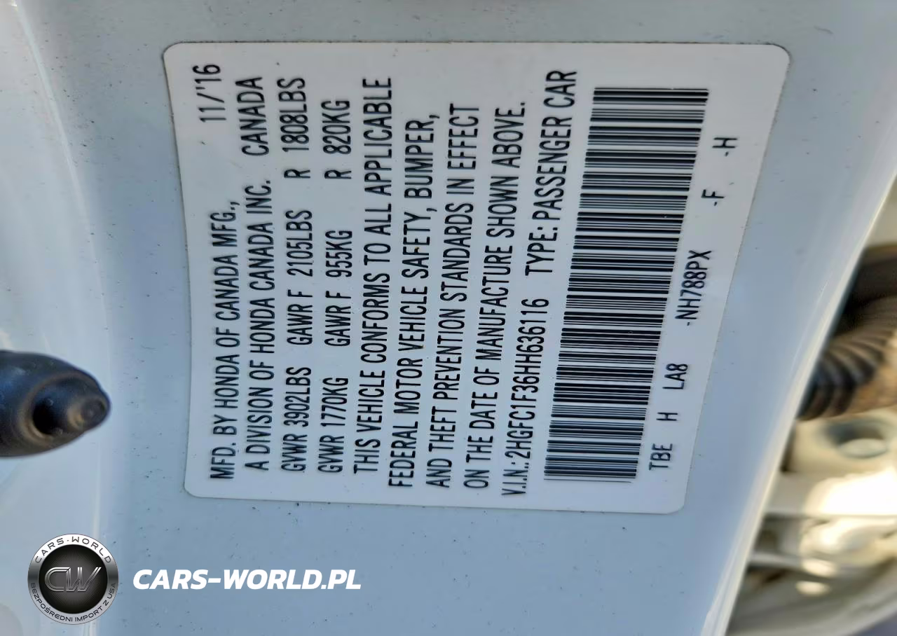 2017 Honda Civic Ex VIN:2HGFC1F36HH636116 - 12
