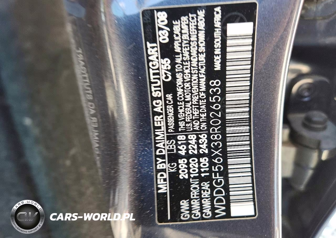 2008 Mercedes-Benz C 350 VIN:WDDGF56X38R026538 - 12