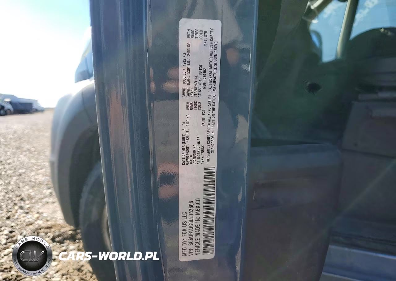2020 Ram Promaster 3500 Delivery Van VIN:3C6URVJG0LE143808 - 13