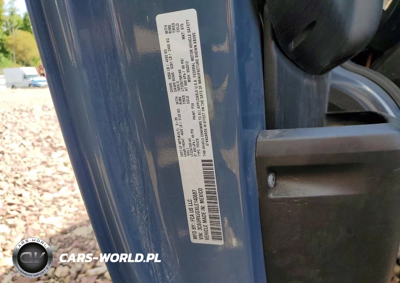 2020 Ram Promaster 3500 3500 High VIN:3C6URVJGXLE140687 - 13