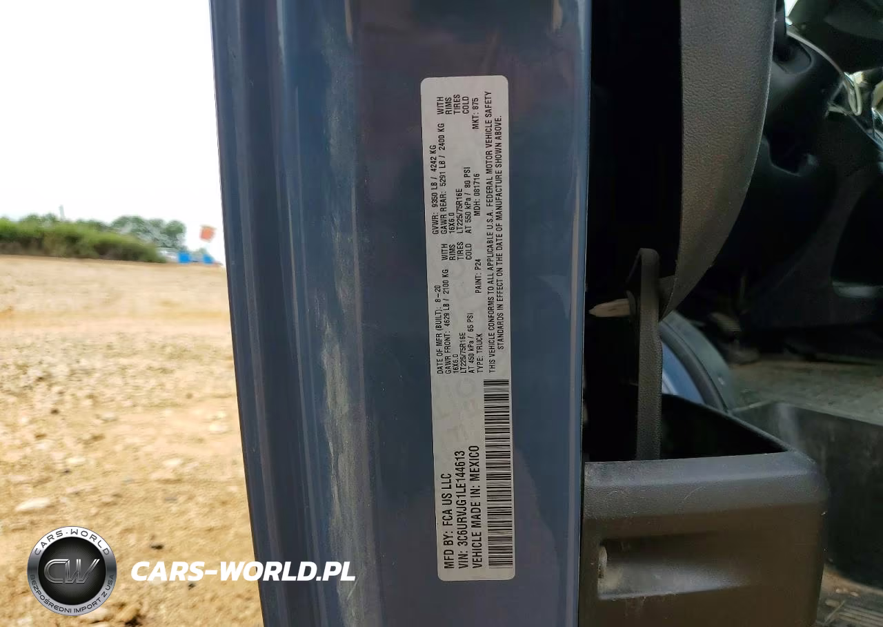 2020 Ram Promaster 3500 Delivery Van VIN:3C6URVJG1LE144613 - 13