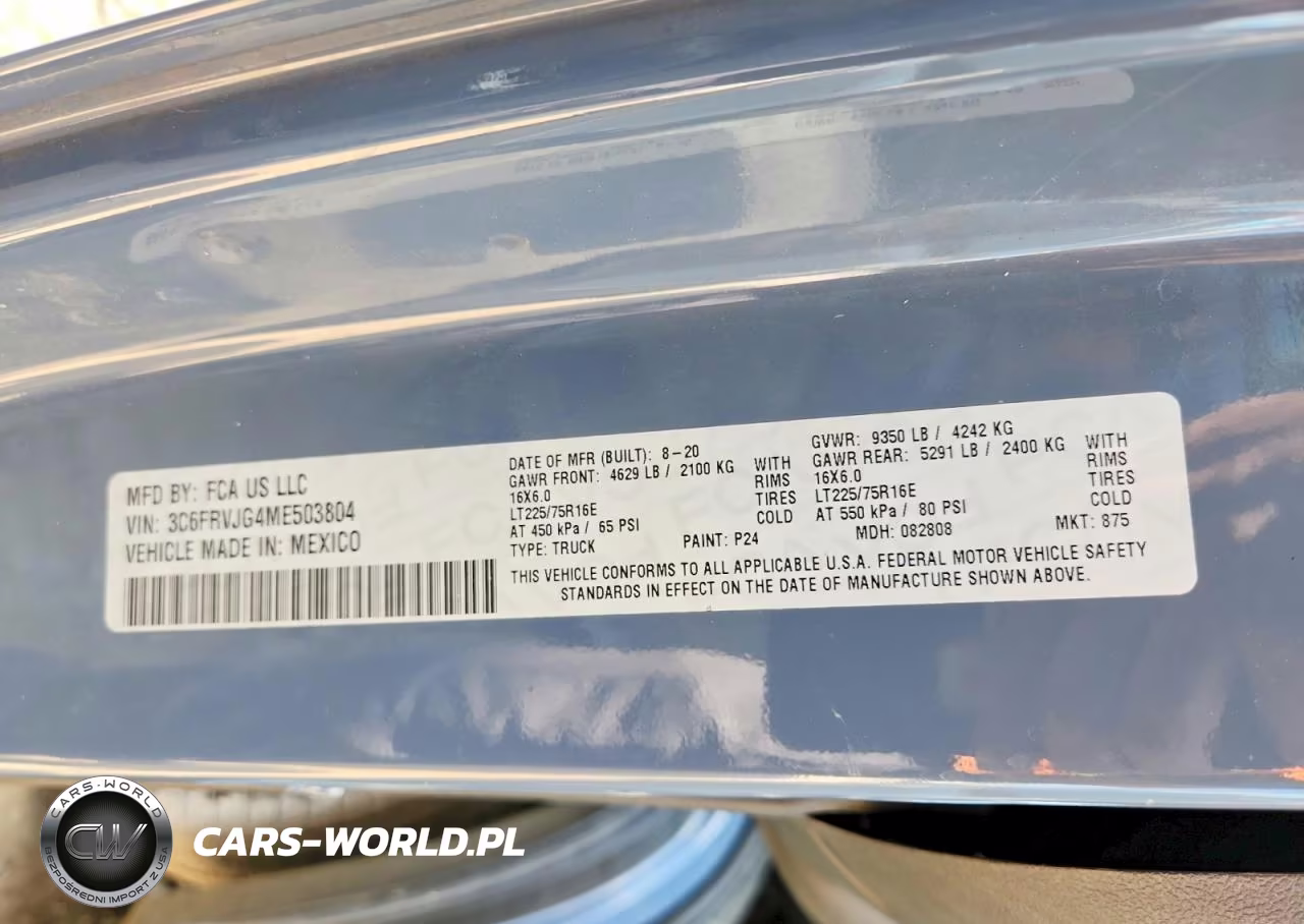 2021 Ram Promaster 3500 Delivery Van VIN:3C6FRVJG4ME503804 - 14