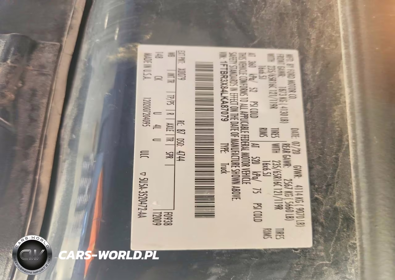 2020 Ford Transit T-250 VIN:1FTBR3X84LKA87079 - 13