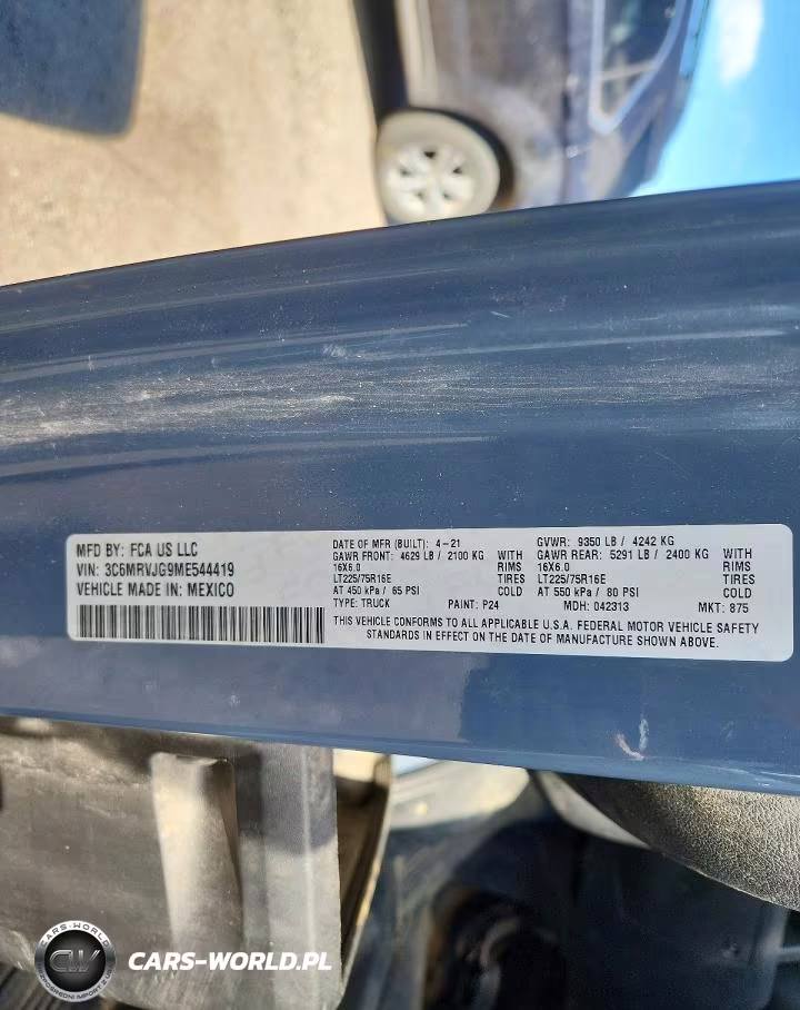 2021 Ram Promaster 3500 3500 High VIN:3C6MRVJG9ME544419 - 12