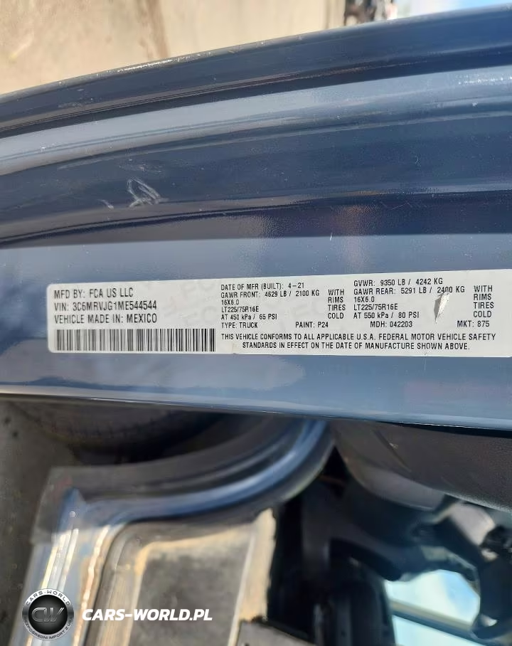 2021 Ram Promaster 3500 Delivery Van VIN:3C6MRVJG1ME544544 - 12