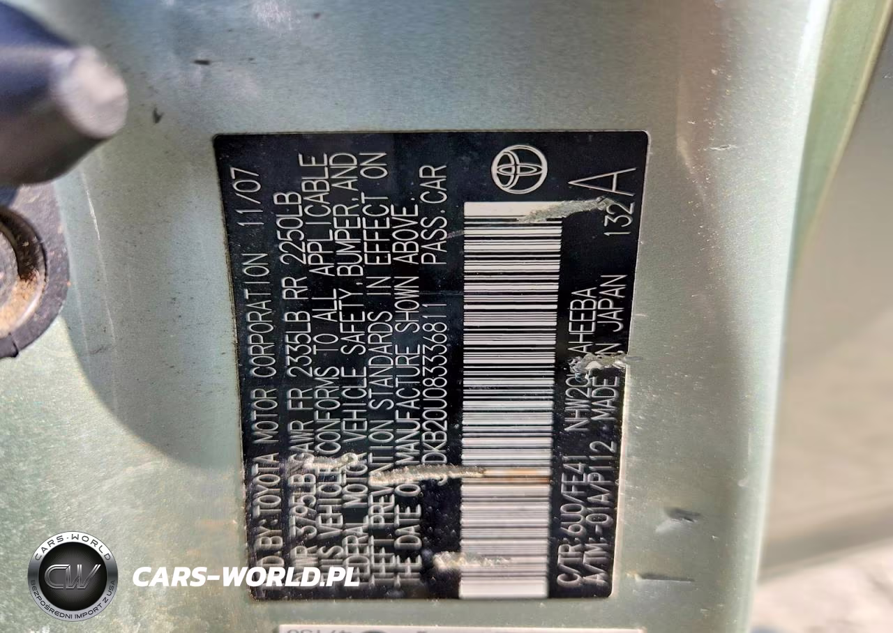 2008 Toyota Prius Base VIN:JTDKB20U083336811 - 12