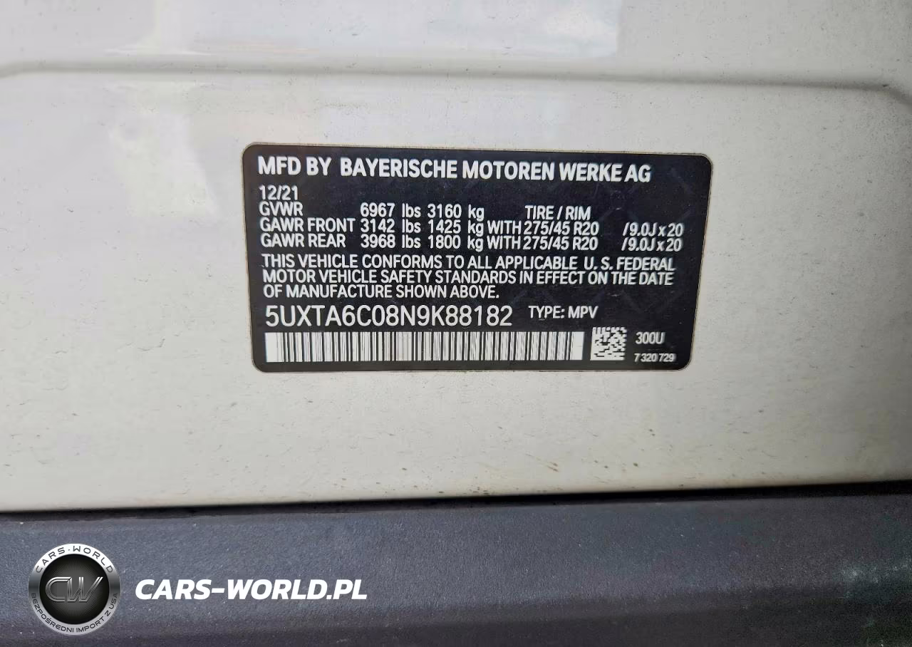 2022 BMW X5 xDrive45E VIN:5UXTA6C08N9K88182 - 13