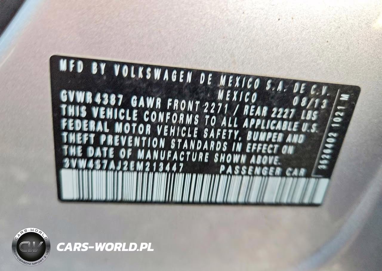 2014 Volkswagen Jetta Gli VIN:3VW4S7AJ2EM213447 - 13
