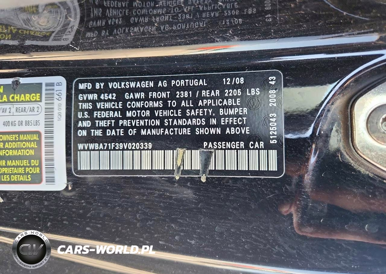 2009 Volkswagen Eos Turbo VIN:WVWBA71F39V020339 - 12