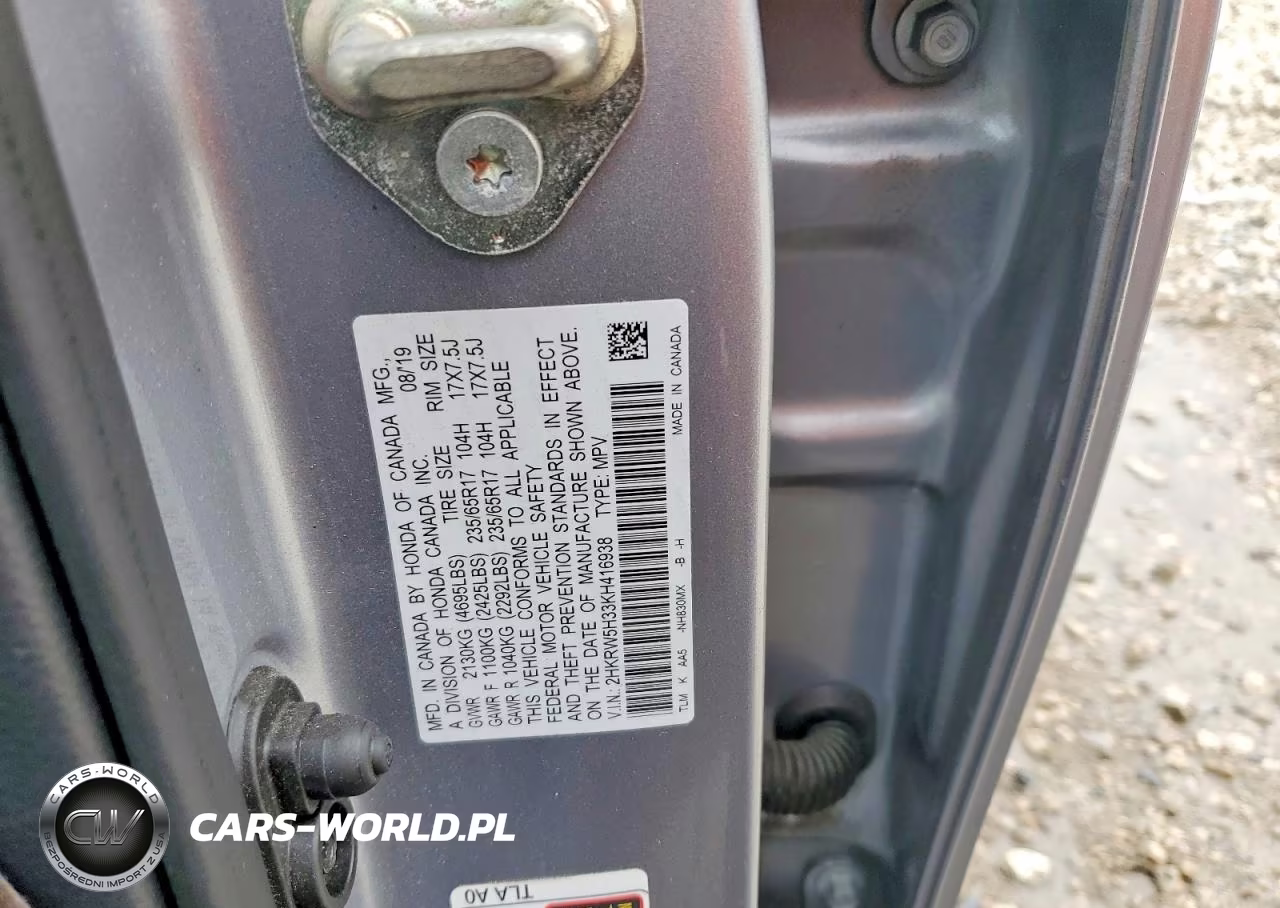 2019 Honda Cr-V Lx VIN:2HKRW5H33KH416938 - 14