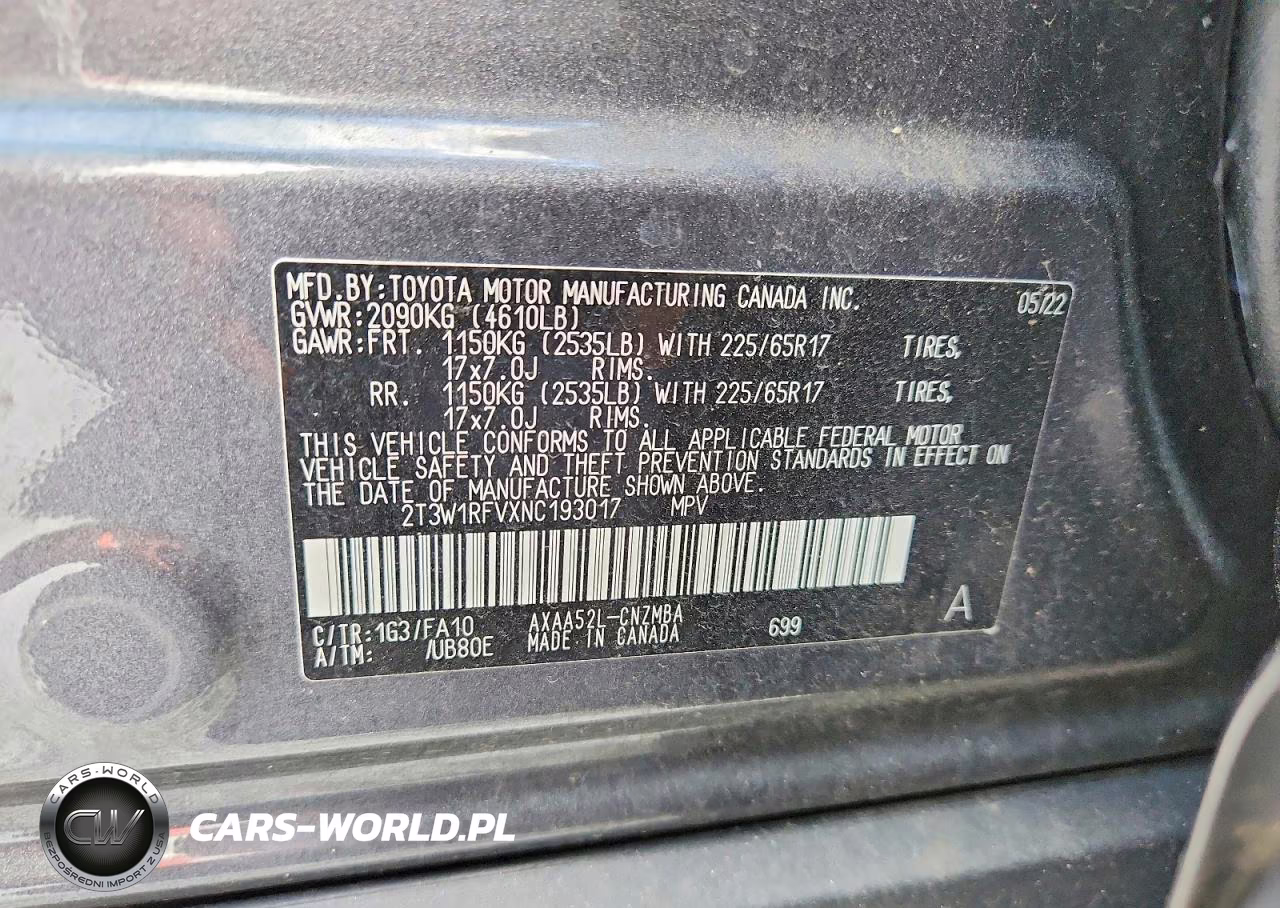 2022 Toyota Rav4 Xle VIN:2T3W1RFVXNC193017 - 13