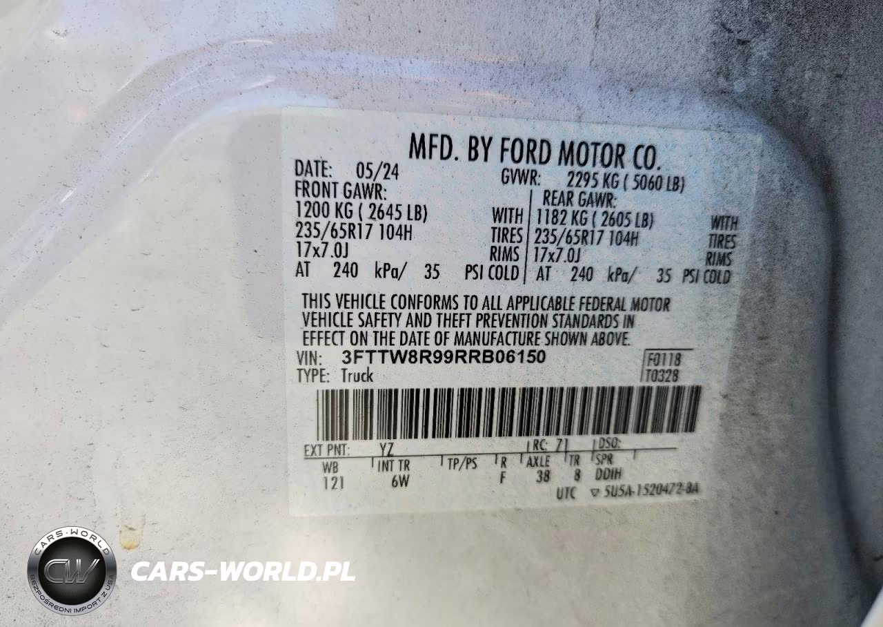 2024 Ford Maverick Lariat Tremor VIN:3FTTW8R99RRB06150 - 12