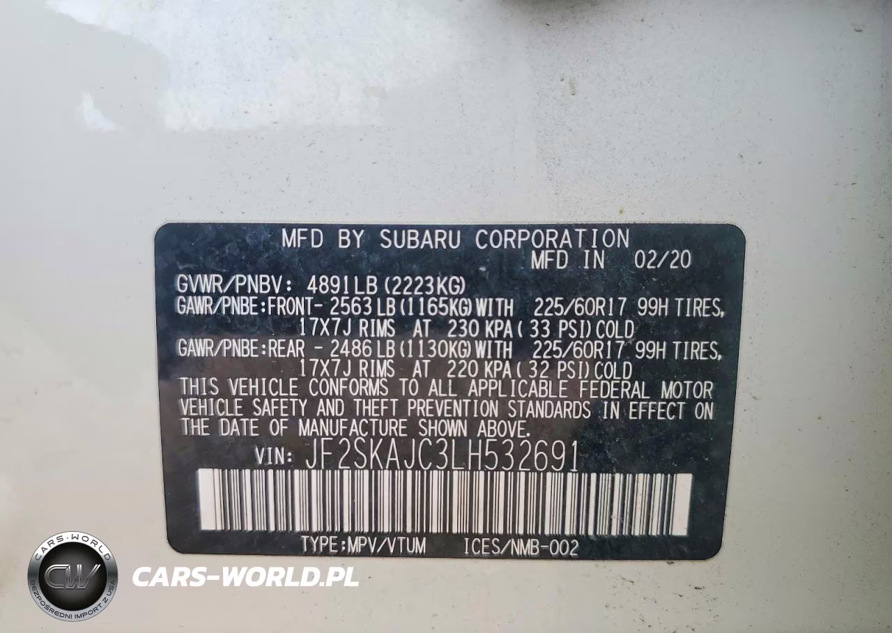 2020 Subaru Forester Premium VIN:JF2SKAJC3LH532691 - 13