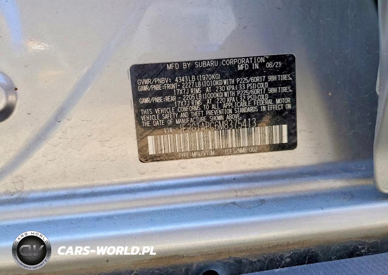 2021 Subaru Crosstrek Premium VIN:JF2GTAPC6M8375413 - 13