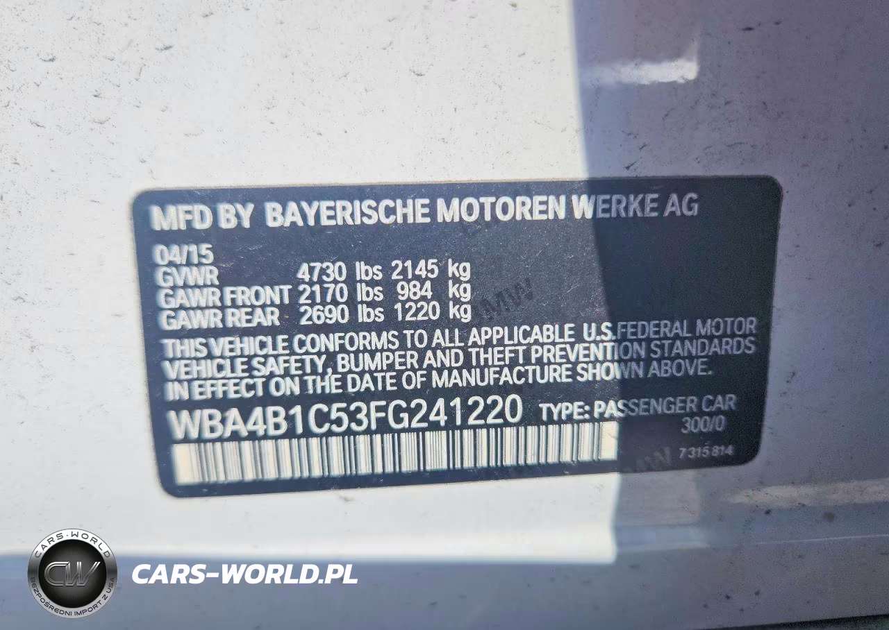 2015 BMW 435 I Gran Coupe VIN:WBA4B1C53FG241220 - 13