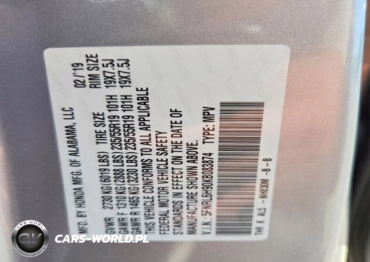 2019 Honda Odyssey Elite VIN:5FNRL6H90KB083874 - 12