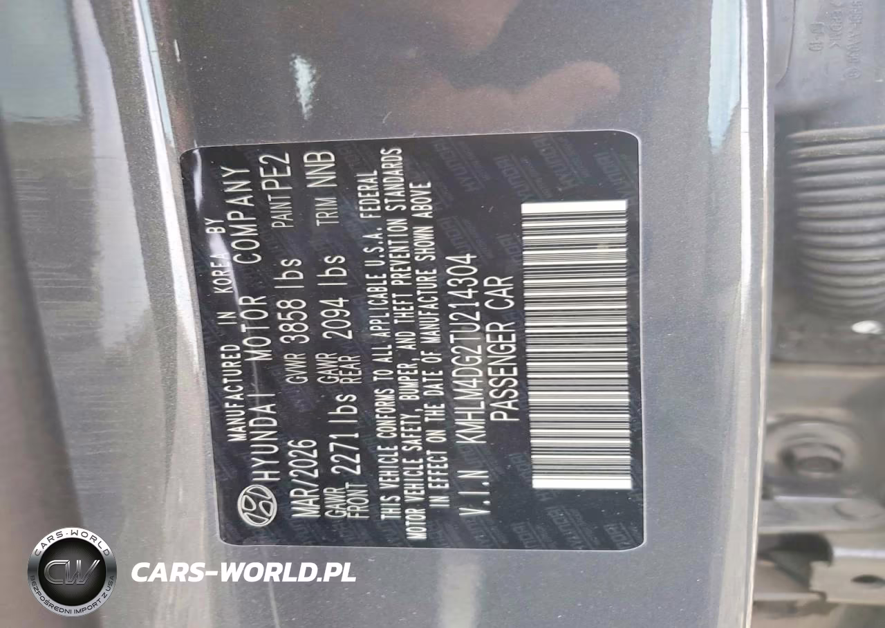 2026 Hyundai Elantra Sel Sport VIN:KMHLM4DG2TU214304 - 12