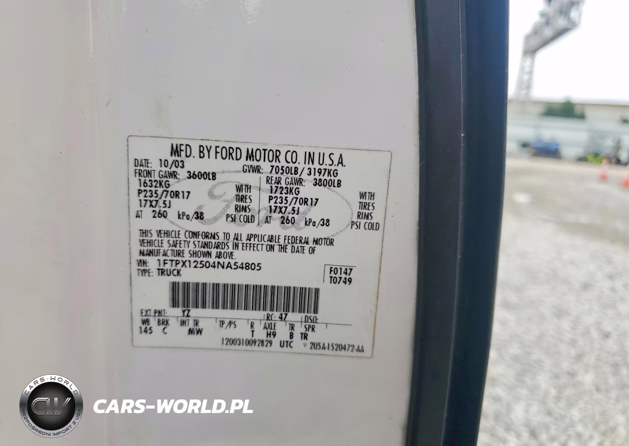 2004 Ford F150 VIN:1FTPX12504NA54805 - 12