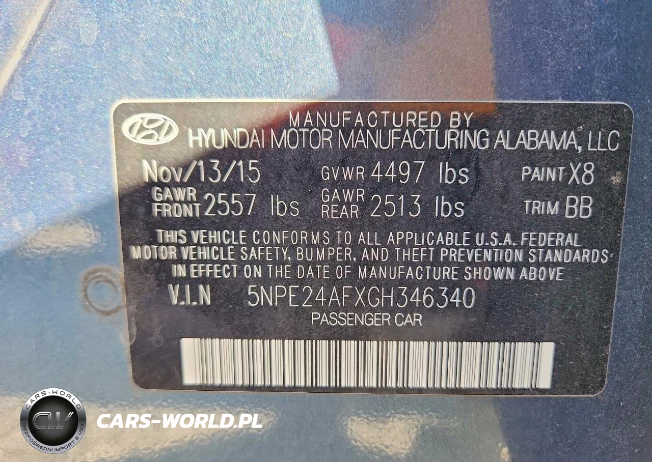 2016 Hyundai Sonata Se VIN:5NPE24AFXGH346340 - 12