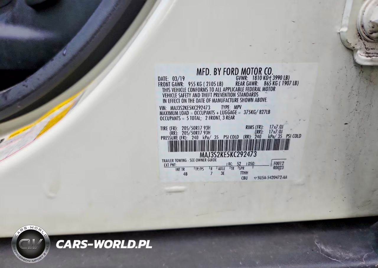 2019 Ford Ecosport Titanium VIN:MAJ3S2KE5KC292473 - 12