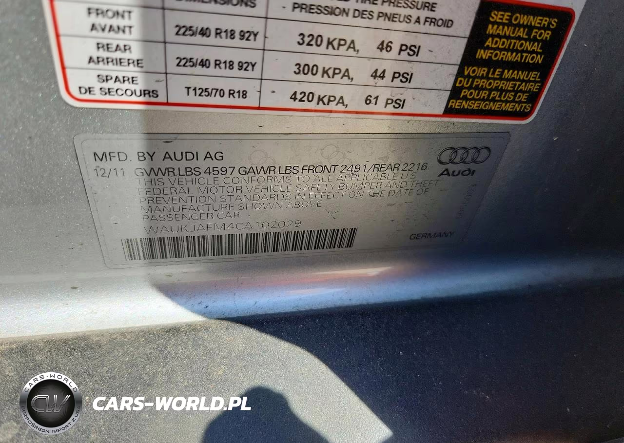 2012 Audi A3 Premium Plus VIN:WAUKJAFM4CA102029 - 13