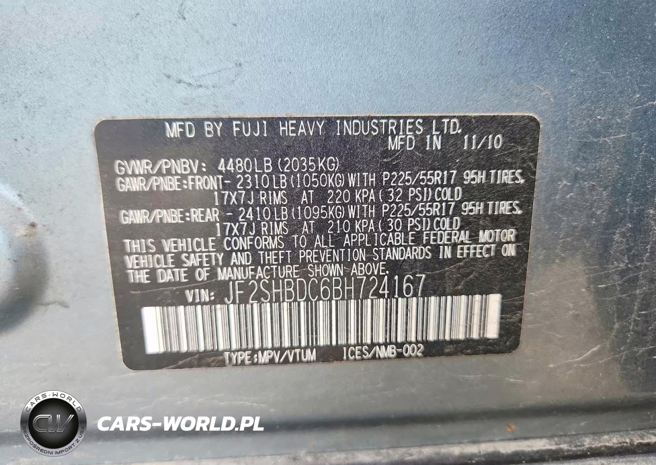 2011 Subaru Forester 2.5X Premium VIN:JF2SHBDC6BH724167 - 12