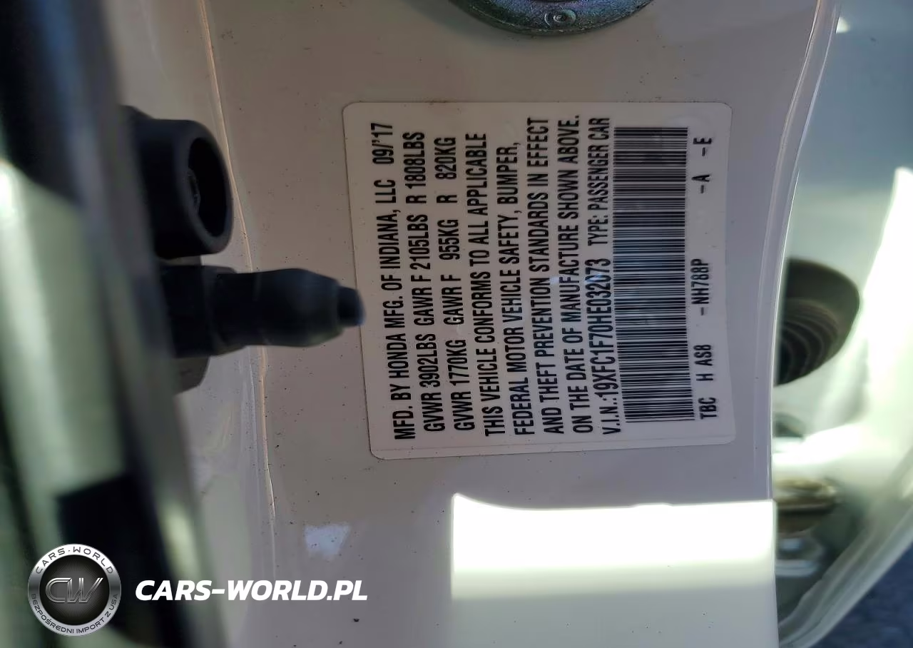 2017 Honda Civic Exl VIN:19XFC1F70HE032073 - 12