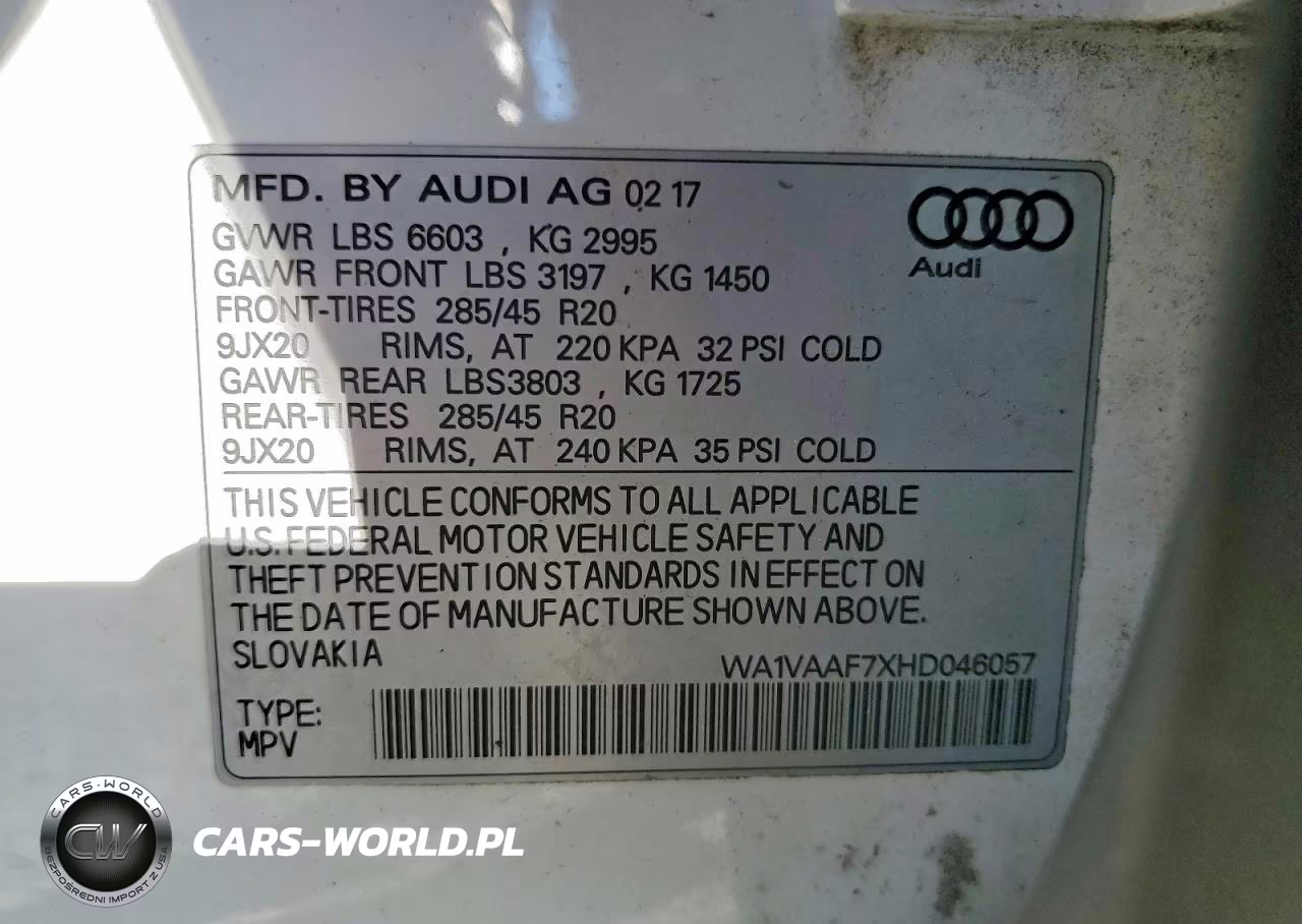 2017 Audi Q7 Prestige VIN:WA1VAAF7XHD046057 - 14