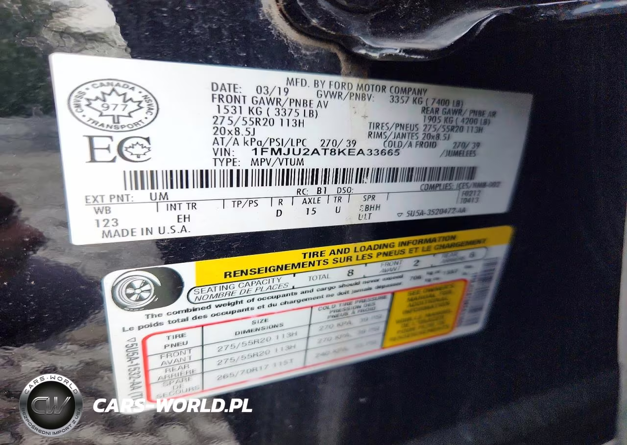 2019 Ford Expedition Limited VIN:1FMJU2AT8KEA33665 - 13