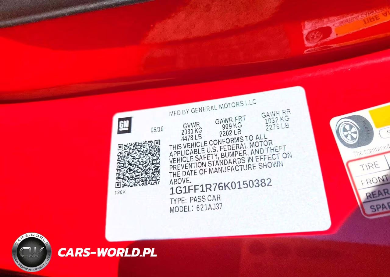 2019 Chevrolet Camaro Ss VIN:1G1FF1R76K0150382 - 12
