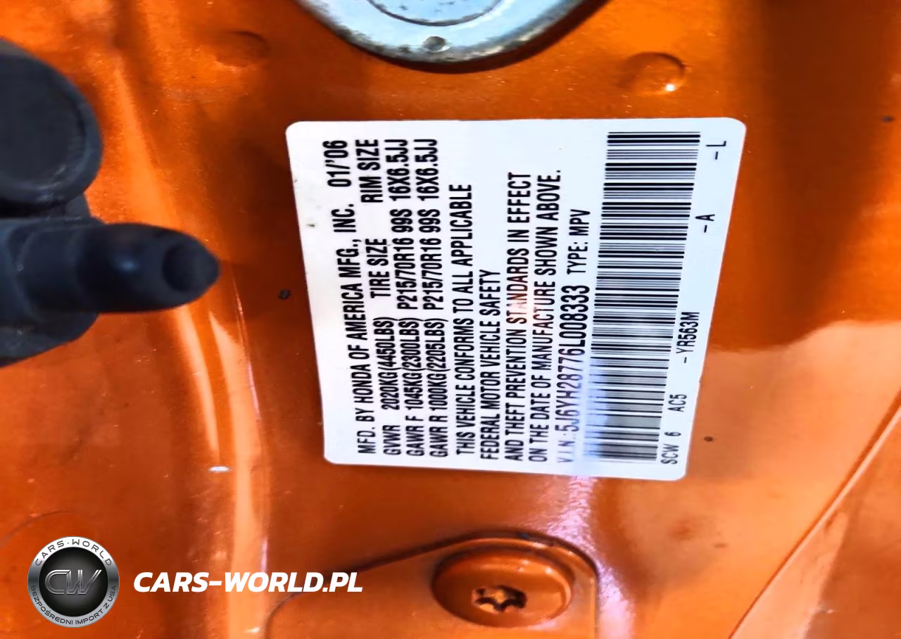 2006 Honda Element Ex VIN:5J6YH28776L008333 - 13