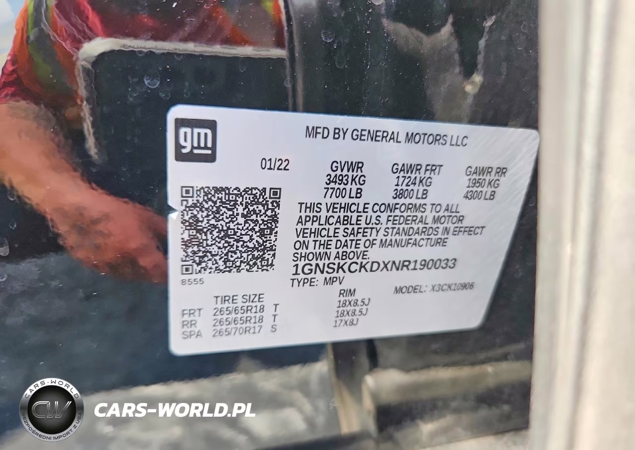 2022 Chevrolet Suburban K1500 Lt VIN:1GNSKCKDXNR190033 - 13