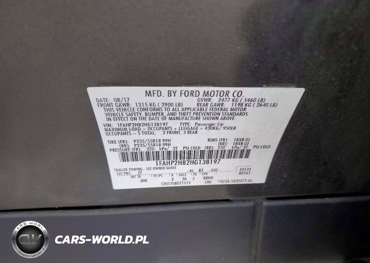 2017 Ford Taurus Sel VIN:1FAHP2H82HG138197 - 12