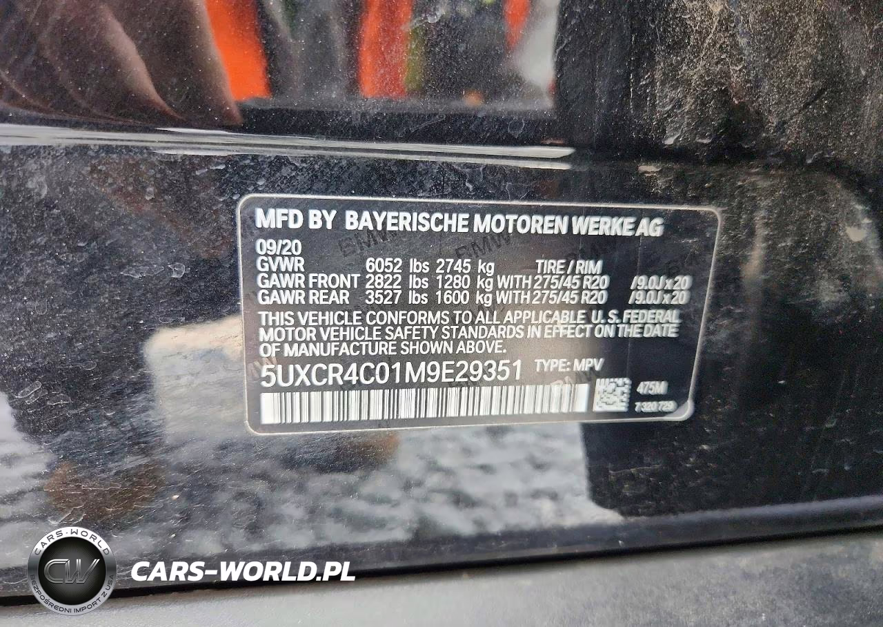 2021 BMW X5 Sdrive 40I VIN:5UXCR4C01M9E29351 - 12