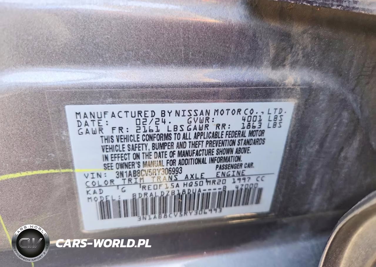 2024 Nissan Sentra Sv Xtronic Cvt VIN:3N1AB8CV5RY306993 - 12