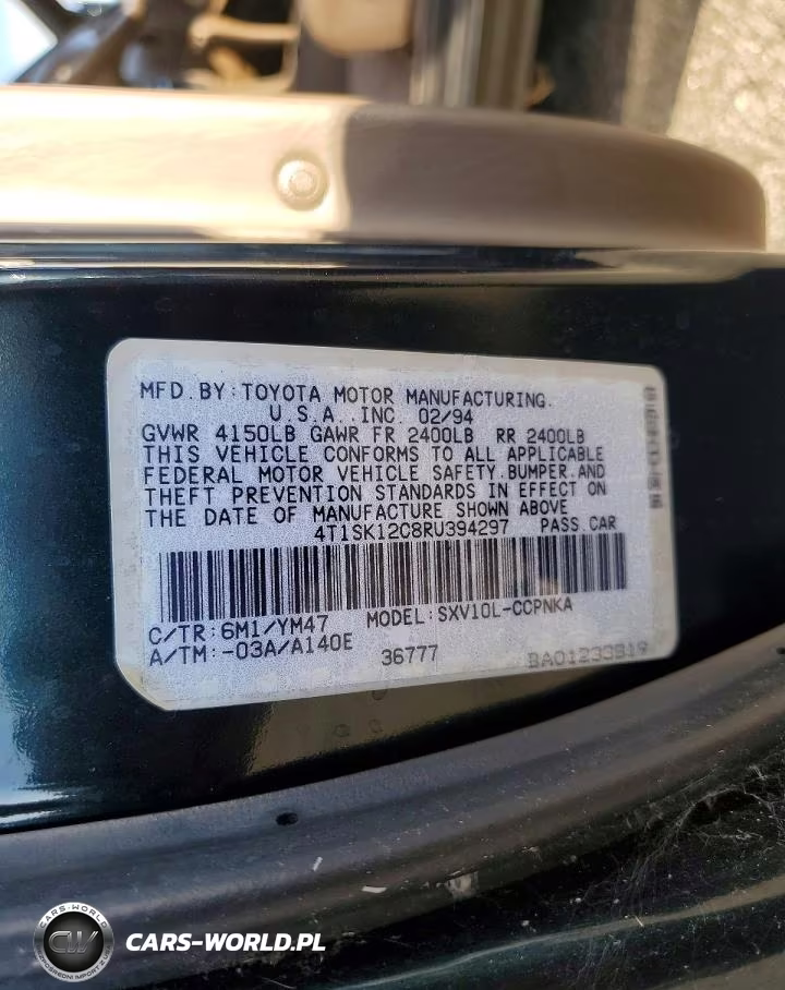 1994 Toyota Camry Le VIN:4T1SK12C8RU394297 - 12