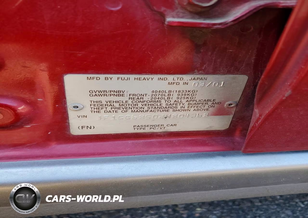 2002 Subaru Impreza Outback Sport VIN:JF1GG68502H804368 - 12