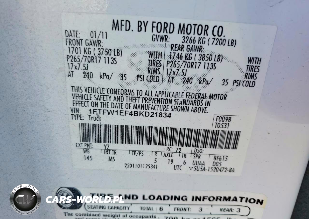 2011 Ford F150 Supercrew VIN:1FTFW1EF4BKD21834 - 12