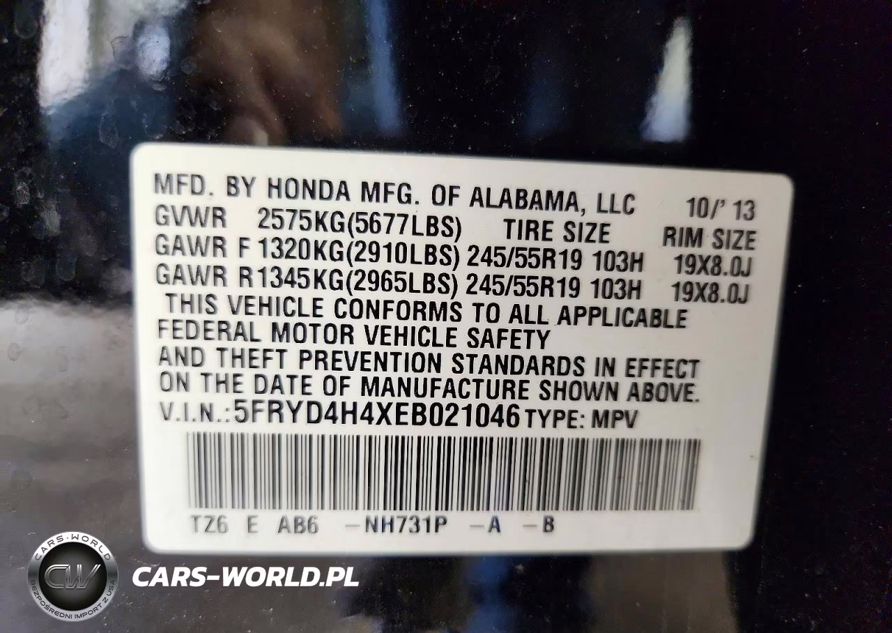 2014 Acura Mdx Technology VIN:5FRYD4H4XEB021046 - 13