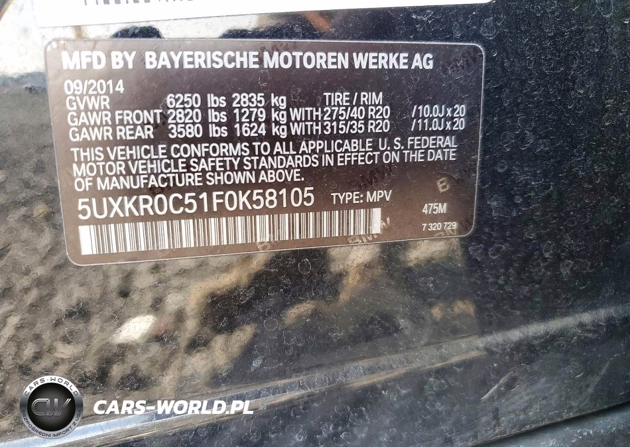 2015 BMW X5 xDrive35I VIN:5UXKR0C51F0K58105 - 13