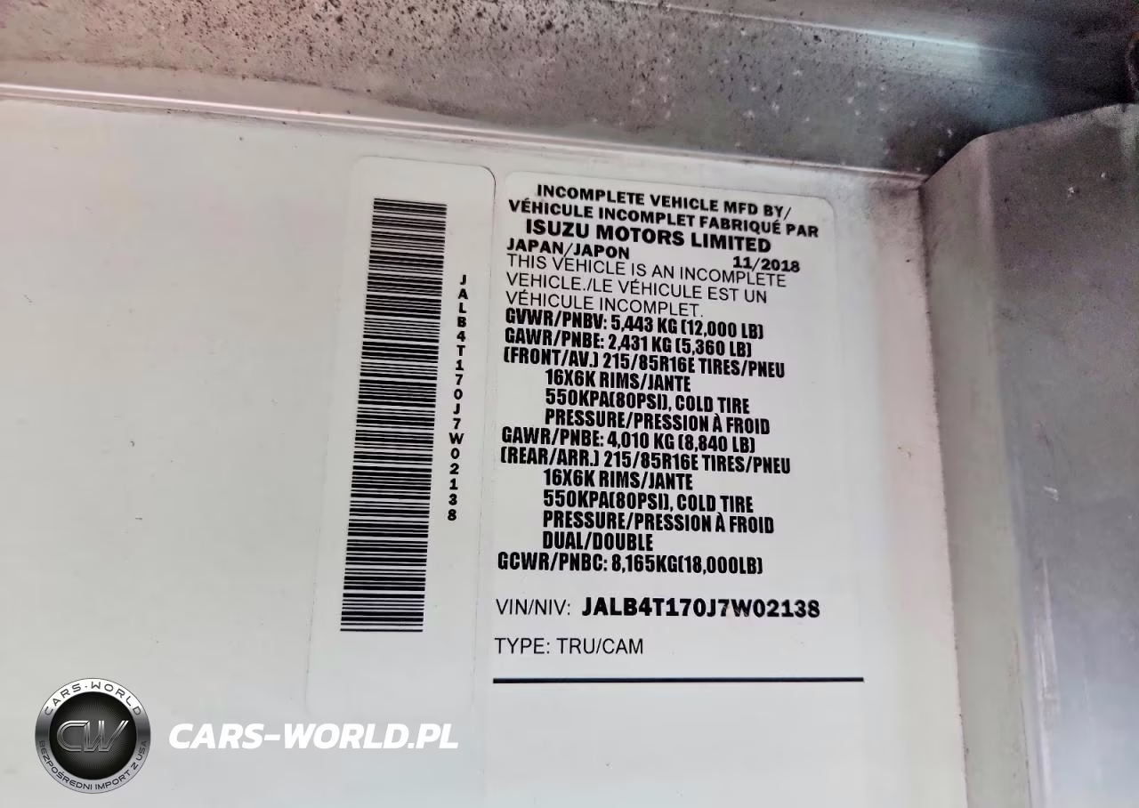 2018 Isuzu Npr VIN:JALB4T170J7W02138 - 12