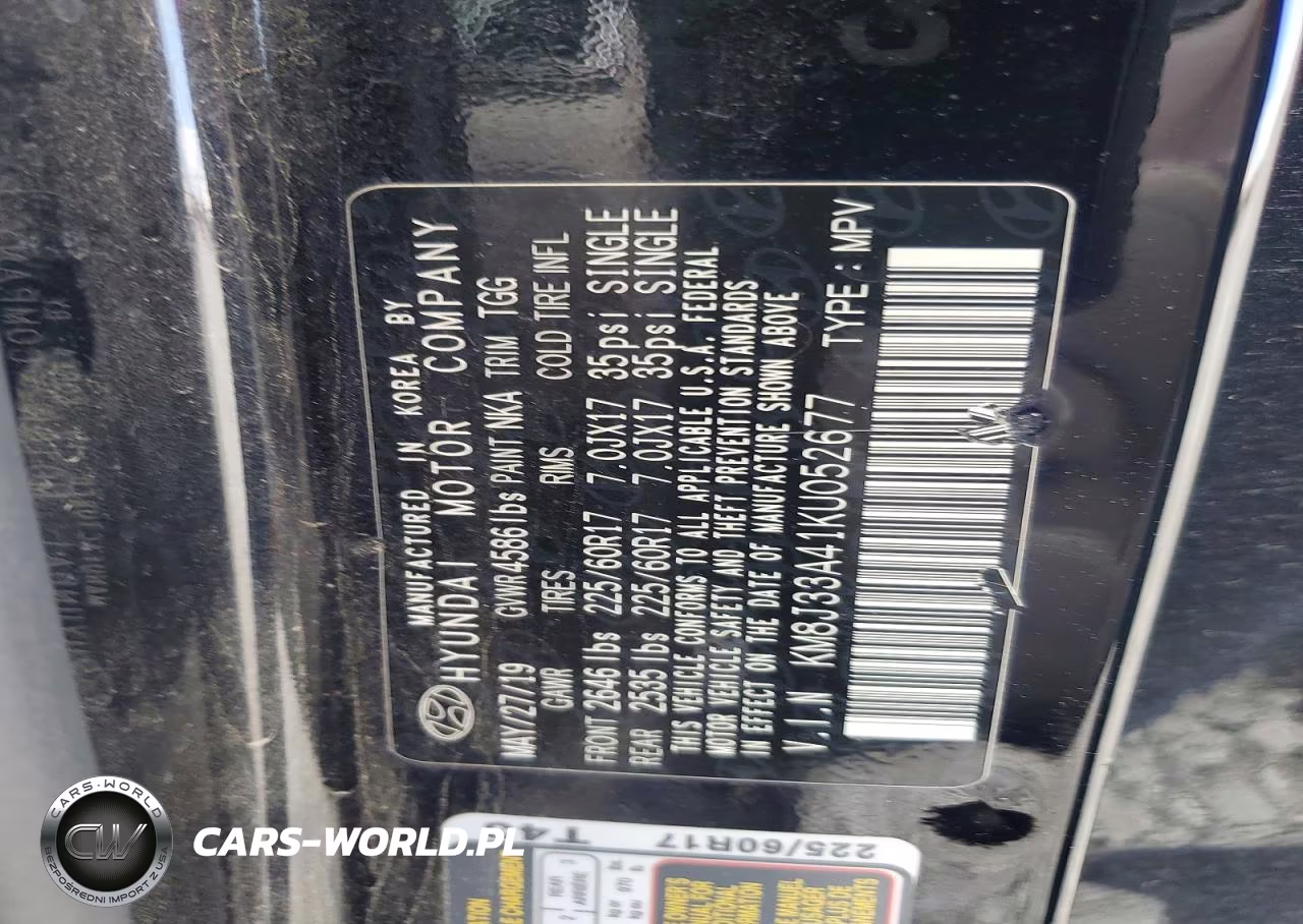 2019 Hyundai Tucson Value VIN:KM8J33A41KU052677 - 13