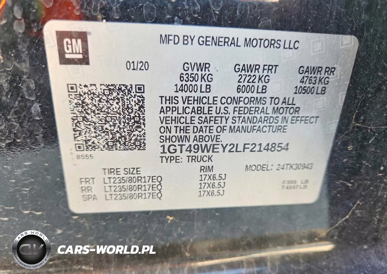 2020 GMC Sierra K3500 Denali VIN:1GT49WEY2LF214854 - 12