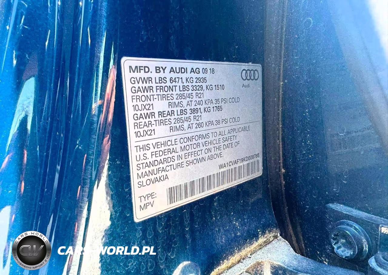 2019 Audi Q8 Prestige VIN:WA1CVAF19KD008785 - 10