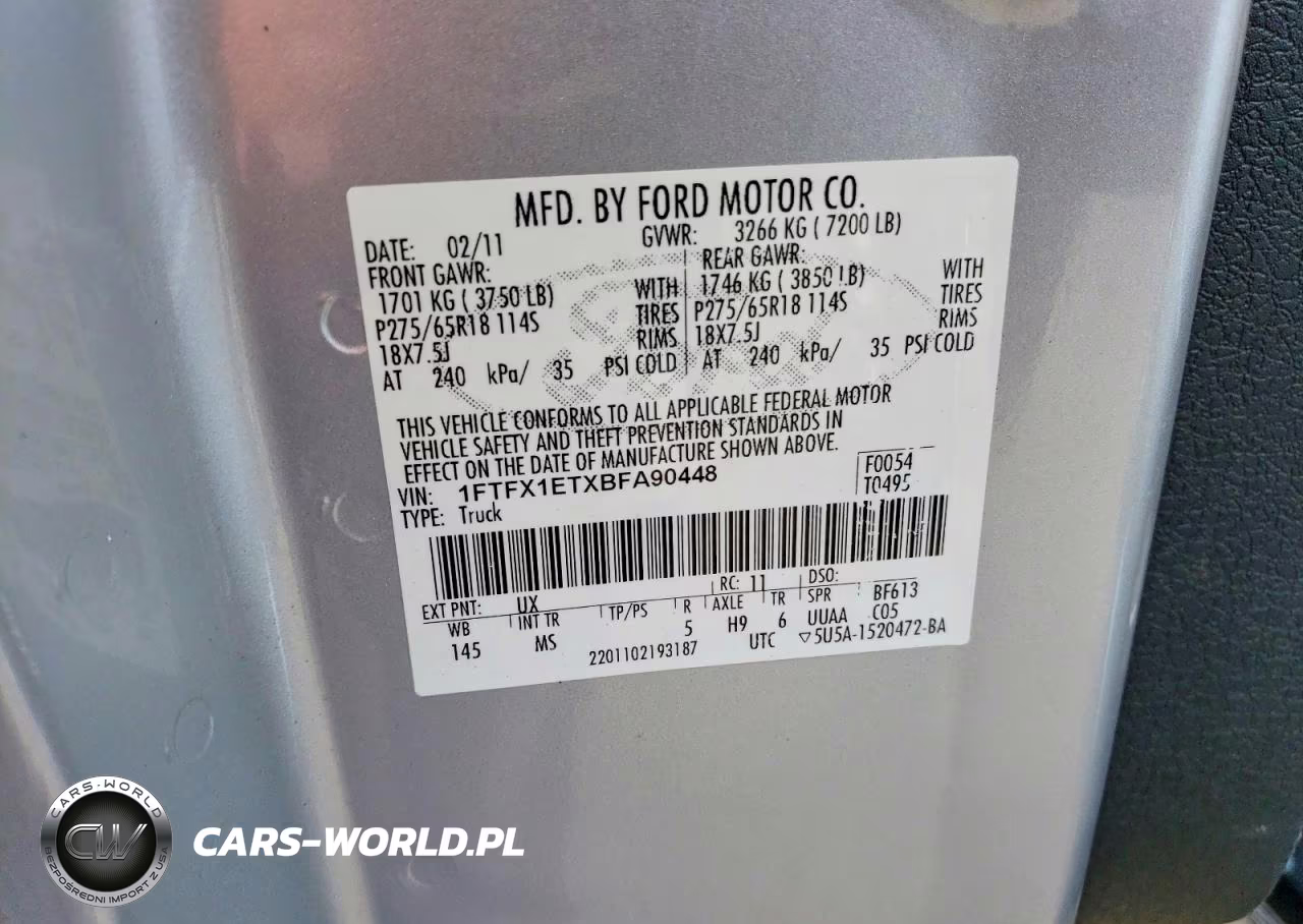 2011 Ford F150 Super Cab VIN:1FTFX1ETXBFA90448 - 12